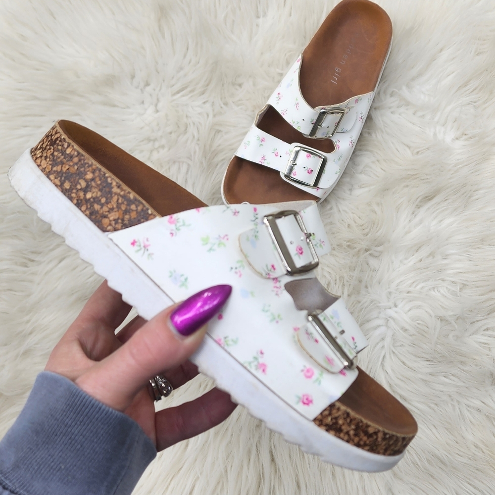Madden Girl Goldie Floral Slide Sandals